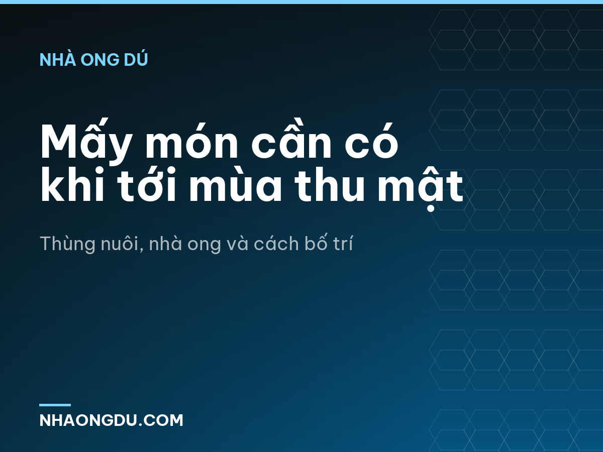 Mấy món cần có khi tới mùa thu mật