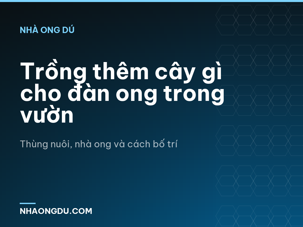 Trồng thêm cây gì cho đàn ong trong vườn